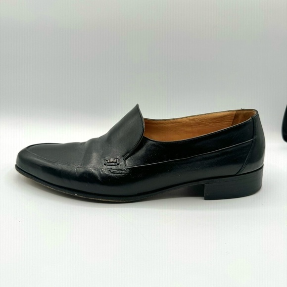 BALLY BLACK LEATHET DRESS SHOES VINTAGE MEN SHOES MADE IN SWITZERLAND SIZE 10.5 - Picture 4 of 17